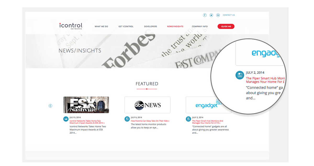 icontrol website