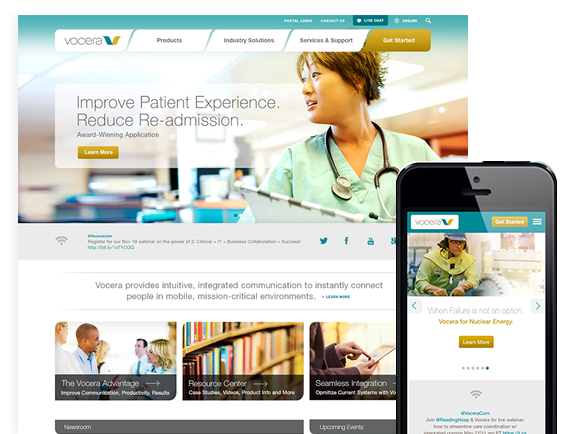 vocera responsive website